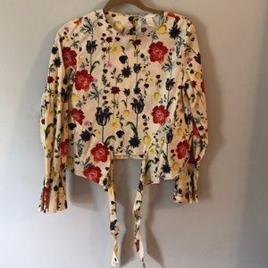 H&M Bold Floral Blouse